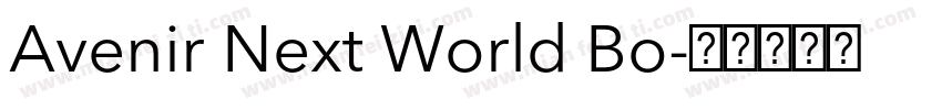 Avenir Next World Bo字体转换